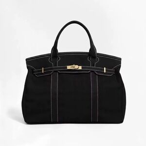 Boatkin Black Canvas Tote Bag